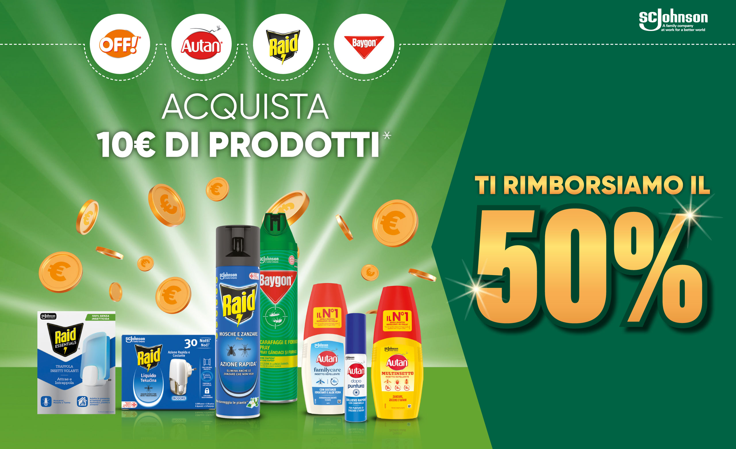 Key visual del Cashback Risparmia con SCJ