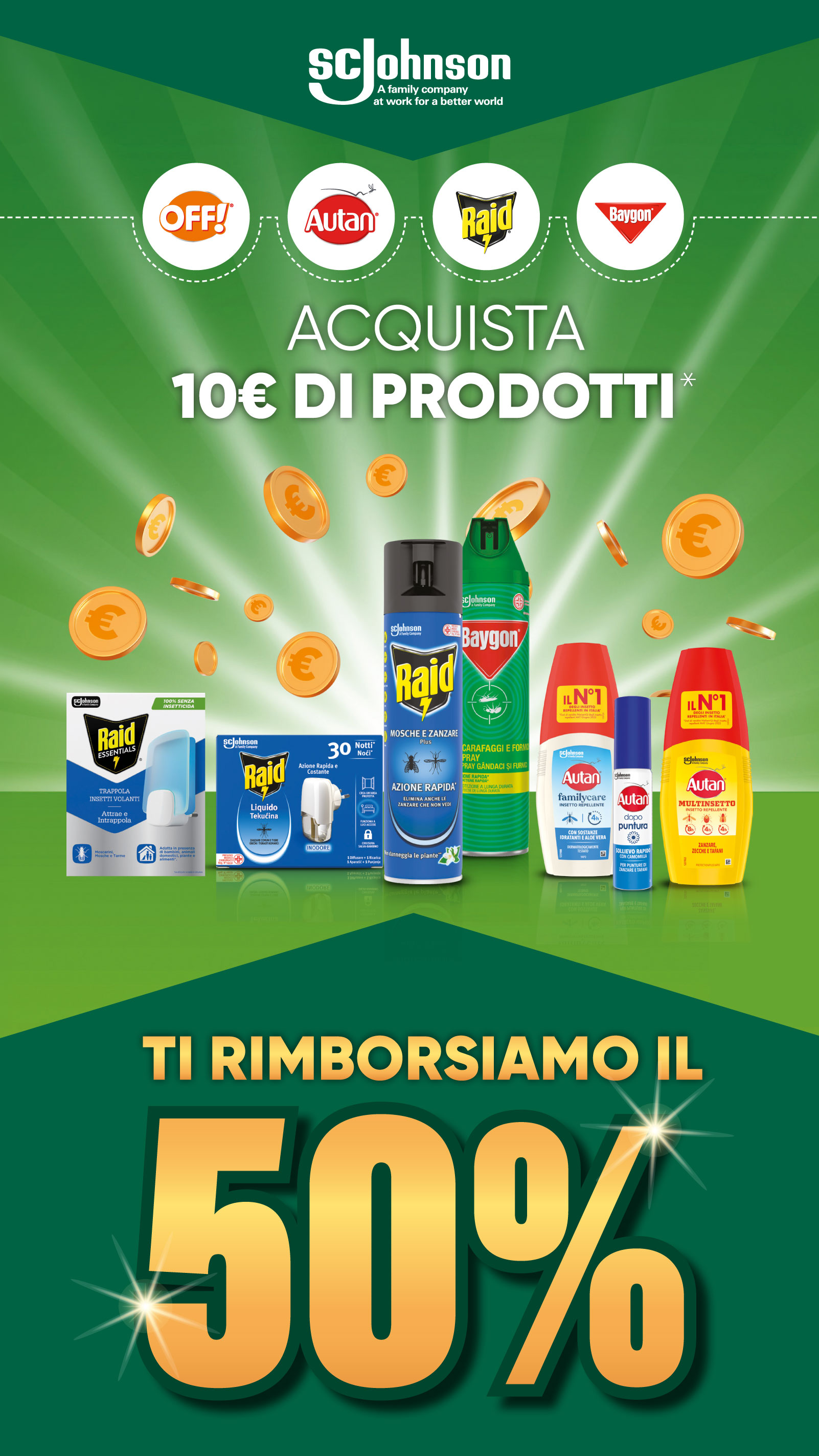 Key visual versione mobile del Cashback Risparmia con SCJ